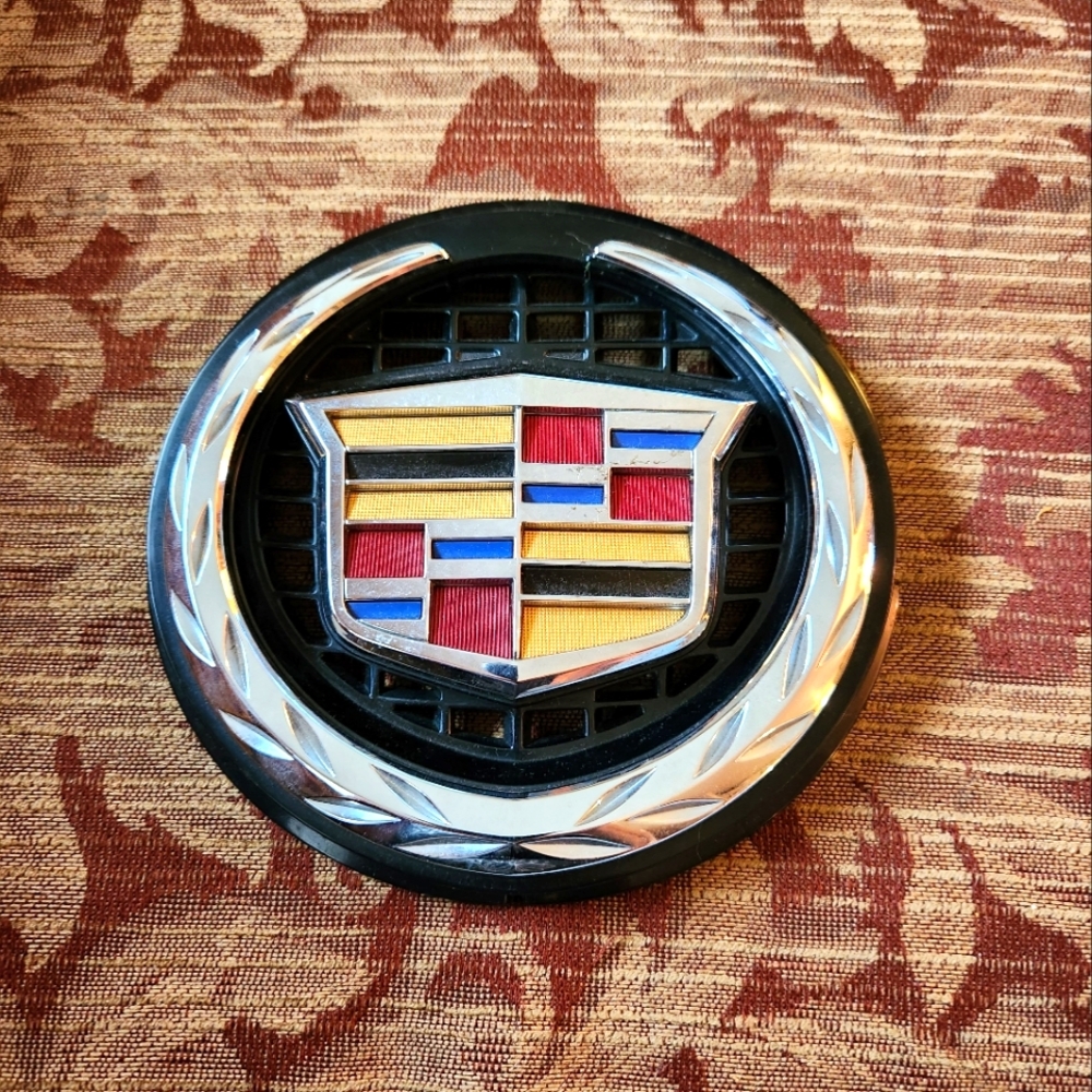 Cadillac Emblem with Silver and Black Accents 12005
